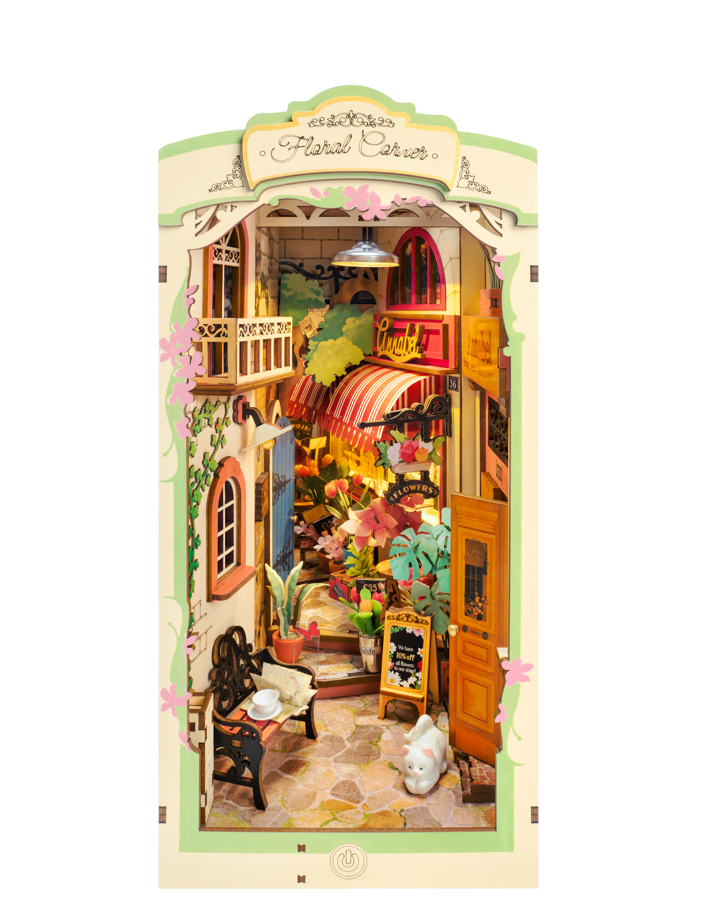 TGB09 Rolife Floral Corner Book Nook